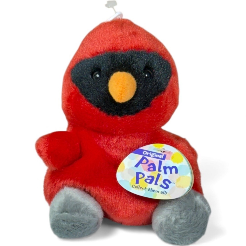 Original Palm Pals Louis Cardinal Plush Red Toy Holiday Collection NEW Aurora‎